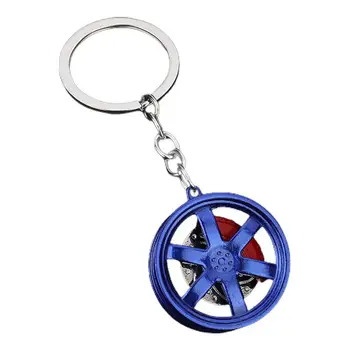  Брелок для ключей с имитацией шины на рулевом колесе Прочный Уникальный Эстетичный Красочный Металлический Брелок для ключей на колесе автомобиля Подарки для автомобиля