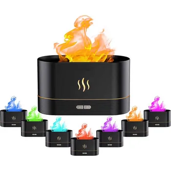  Увлажнители воздуха Flame Aroma Diffuser Поддерживают эфирные масла с эффектом пламени Usb-увлажнитель воздуха для комнаты
