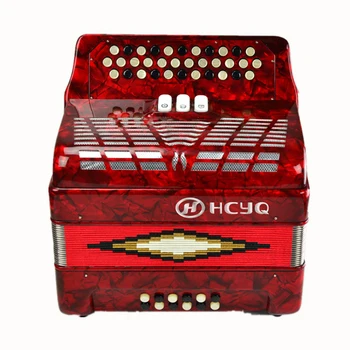  элегантная профессиональная решетка из нержавеющей стали, крышка из красной сосны кнопочного типа, 31 клавиша, 12 басовых аккордеонов