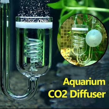  Стеклянные CO2-Диффузоры Аквариумные Аквариумы Для Рыб CO2-Диффузоры Стеклянная Чашка Реактор На Углекислом Газе Керамические Диски Аксессуары Для Аквариумов