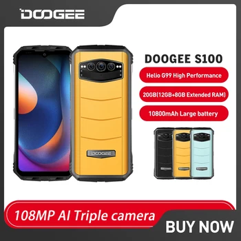  Глобальная версия DOOGEE S100 Прочный Телефон 12 ГБ + 256 ГБ 10800 мАч 6,58 
