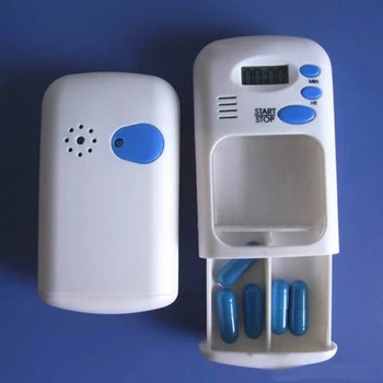  Белый ЖК-цифровой таймер для коробочки с таблетками с электрической сигнализацией для таблеток для C