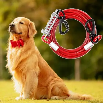  Поводок для собак, прочный поводок для бегунов для собак с защитой от намотки, Многофункциональная прочная цепь для собак для тяжелых условий эксплуатации.