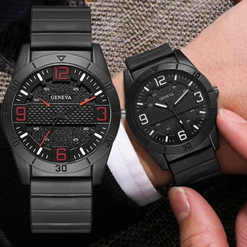  Брендовые Мужские кварцевые часы Спортивные Военные Наручные часы Винтажный Силиконовый браслет Подарочные часы Reloj Hombre Оптом