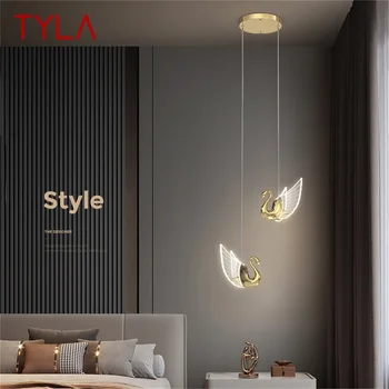  Подвесная люстра TYLA Nordic Creative Swan Подвесной светильник Современный светильник для гостиной столовой