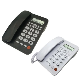  Настольный проводной телефон для дома Стационарный телефон с большими кнопками Громкость звонка Регулируемая громкость громкой связи N58E