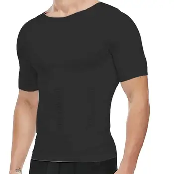  Мужская тонизирующая футболка для похудения живота, Компрессионная тренировка, Короткие рукава, легкие и удобные спортивные рубашки для езды на велосипеде