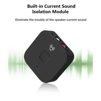  Для NFC Bluetooth 5,0 Аудиоприемник 3,5 Мм AUX RCA Стерео Hi-Fi Музыкальный Беспроводной Адаптер Для Автомобильных Домашних Динамиков Прочный