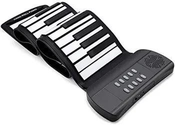  61 Клавиша, свернутая клавиатура пианино, Модернизированное портативное перезаряжаемое электронное ручное пианино с роялем из экологически чистого силикона.