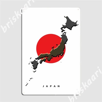  Карта Японии, Металлическая табличка, плакат, Дизайн гостиной, Таблички, Жестяные вывески клубов, Плакаты