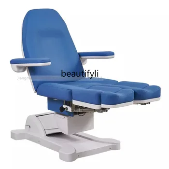  Электрическая косметологическая кровать, тату-кресло, Многофункциональный регулируемый подъем, Инспекционная физиотерапевтическая кровать, микроцелое кресло