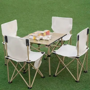  Уличные стулья Портативный Складной Многофункциональный Комбинированный стол из алюминиевого сплава для кемпинга Барбекю Стабильный и долговечный