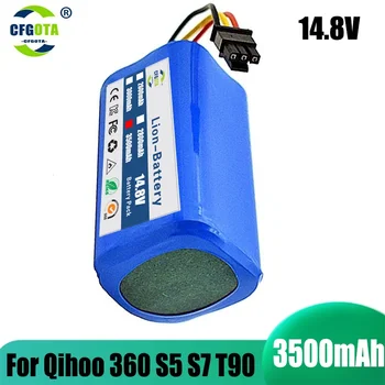 100%. для Qihoo 360 S5 S7 T90 Аккумуляторная батарея робота-пылесоса 14,8 В 3500 мАч, сменные батарейки для робота-пылесоса.