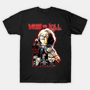  Мужская футболка VHS и футболка с принтом Kill Chucky, футболки-тройники
