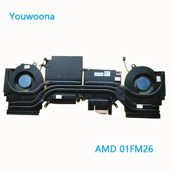  Новый ОРИГИНАЛЬНЫЙ вентилятор охлаждения процессора GPU ноутбука с радиатором для DELL G15 5525 AMD 01FM26
