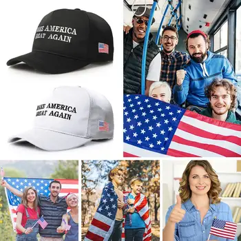  Новая американская Президентская шляпа Make America Great Again Республиканская Шляпа С вышивкой Бейсболка Trump Повседневная Регулируемая Кепка Donal X4E2