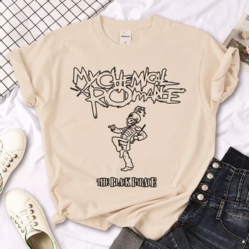  Женская футболка My Chemical Romance, футболки с аниме харадзюку, женская уличная одежда