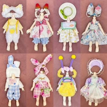  1 комплект одежды для куклы 16-17 см, модный костюм, юбка для переодевания куклы, 1/12 или 1/8, 6-дюймовая милая одежда, униформа