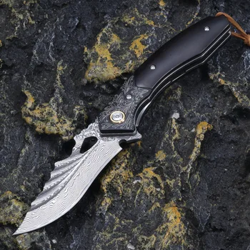  Дамаск VG10 супер стальной складной нож высокой твердости открытый кемпинг карманный нож для переноски портативный защитный острый складной нож