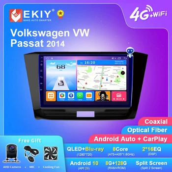  EKIY T7 DSP Android 10 Автомагнитола Для Volkswagen VW Passat 2014 Мультимедийный Плеер GPS Навигация Carplay DVD Стерео Без 2din BT HU