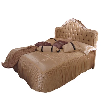  Белая кровать из массива дерева в европейском стиле, двуспальная кровать 1,8 м, кровать принцессы в американском стиле, индивидуальная кровать для хранения вещей, свадебная кровать