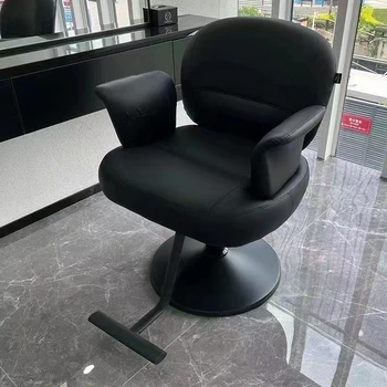  Откидывающиеся Педикюрные Парикмахерские Кресла Металлические Черные Поворотные Кресла Для Укладки Волос Салон Красоты Barbearia Cadeira Furniture HD50LF