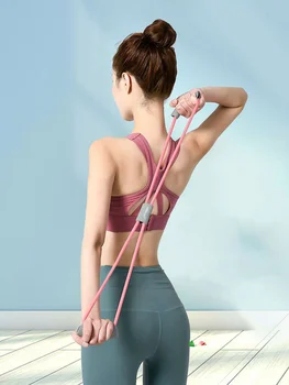  1шт 8-линейная натяжная веревка для женского 8-линейного натяжного устройства, эластичная веревка для домашнего кольца для фитнес-йоги, отверстие для плеча, спины