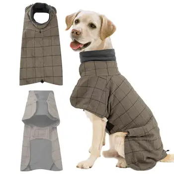  Зимняя одежда для собак, мягкая шуба для собак в британском стиле на Холодную погоду, Аксессуар для домашних животных Для маленьких, средних и крупных собак На Новый Год и