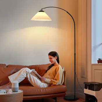  Напольный светильник в складку, диван в гостиной, роскошь Nordic Creative Light, Кабинет в стиле ретро, Спальня, Вертикальная настольная лампа
