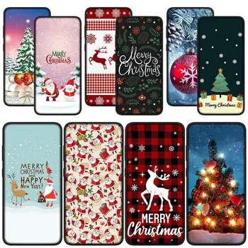  Веселая Рождественская Елка Олень Снежный Снеговик Чехол для Xiaomi Redmi Note 11 10 9 8 Pro 9S 10S 11S 9A 9C NFC 9T 10A 10C 8A Чехол