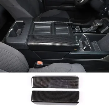  Для Toyota Tundra для Toyota Sequoia 2022-2023 ABS Карбоновое волокно автомобильный подлокотник Коробка Панель Накладка наклейка Автомобильные Аксессуары