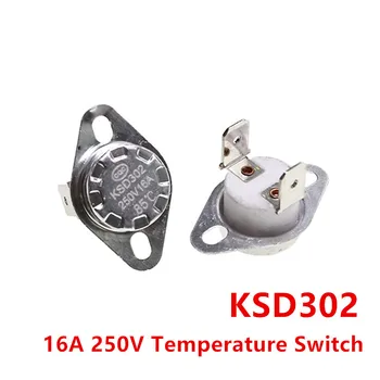  KSD302 16A 250V 40-300 градусов Керамический KSD301 Нормально Закрытый Открытый Переключатель Температуры Термостат 45C 85C 95C 110C 150C 250C 300C