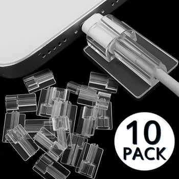  Прозрачная защита кабеля передачи данных для IOS Android, устройство для намотки кабеля, мягкий силиконовый чехол для Apple Samsung Huawei, зажим для обмотки провода