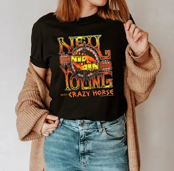 Футболка Нила Янга Crazy Horse Tour 1976 по лицензии ly, рок NEIL YOUNG Tour 1985
