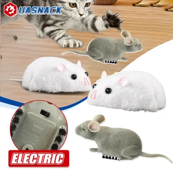  Электрические игрушки-мыши, Игра с кошками, Автоматический побег, робот, вибрация, Ползание, Плюшевая мышь с батарейным питанием, Игрушка для взаимодействия с домашними животными.