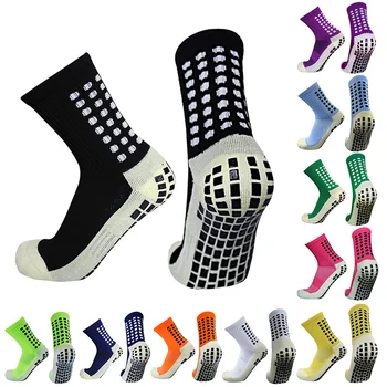 2023 Новые дышащие носки Для спорта на открытом воздухе, впитывающие пот Футбольные носки Для соревнований, устойчивые к скольжению Силиконовые футбольные носки