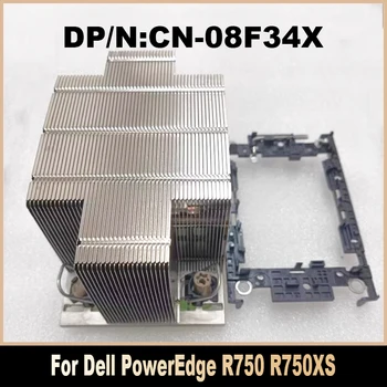  08F34X Новый Оригинальный Радиатор Dell PowerEdge R750 R750XS High Performance 2U Heatsink С Картой CN-08F34X 8F34X Cooler