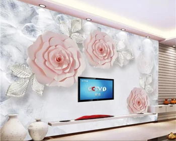  Изготовленная на заказ большая фреска 3D обои Винтажный розовый диван фон для телевизора обои для стен 3D papel de parede обои
