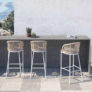  Дизайнерский минималистичный Высокий скандинавский барный стул, обеденный, Уличный Компьютерный стул для кафе, Офисные Шезлонги, Уличная мебель для бара XY50BC