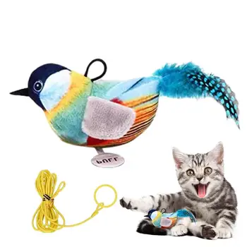  Имитация игрушки для птиц и кошек, Замена игрушек из кошачьих перьев, Интерактивная игрушка с плюшевыми подвесками, Интерактивная игрушка для кошек в помещении, упражнения, игры