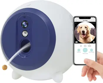  Приложение Amazon Throw Treats, Умная игрушка-кормушка для домашних животных, автоматический дозатор сухого корма, бросающий закуски, Автоматическая камера Tuya, кормушка для собак и кошек