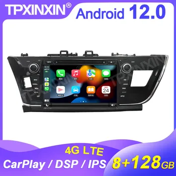 2 Din 8 ГБ + 128 ГБ для Toyota Corolla 2014 Android 12, автомобильное радио, GPS-плеер, головное устройство, аудио-видеоплеер Carplay