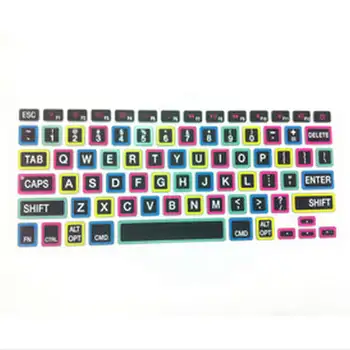  (10шт) Защитная Крышка клавиатуры Big Character Color Rainbow для Macbook 13 