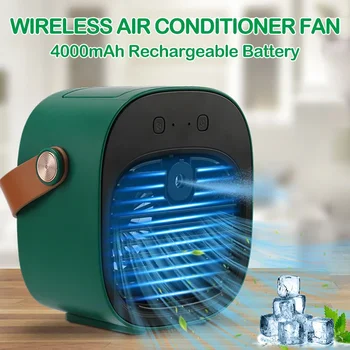  Воздушный охладитель USB Перезаряжаемый охлаждающий вентилятор Портативный Портативный Мини Кондиционер Беспроводной кондиционер для комнатных кемпингов Автомобилей