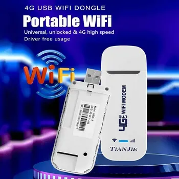  TIANJIE 150 Мбит/с 4G WIFI Маршрутизатор USB Беспроводной Модем CAT4 Чипсет Qualcomm Dongle Автомобильный Адаптер Со Слотом для sim-Карты для IP-Камеры