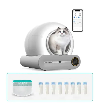  Автоматический наполнитель для кошачьего туалета коробка умный приложение управление электрический кошачий туалет от брызг, анти запах, песочница для кошек товары для домашних животных 