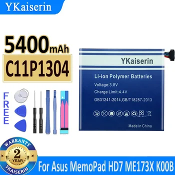  5400 мАч YKaiserin Аккумулятор C11P1304 Для Asus MEMO PAD HD 7 ME173X HD7 ME173 K00B Bateria