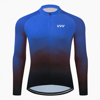  Мужская трикотажная куртка для велоспорта, одежда с длинным рукавом, велосипедный дорожный топ, рубашка Malliot для MTB мотокросса, популярный спортивный свитер с карманами