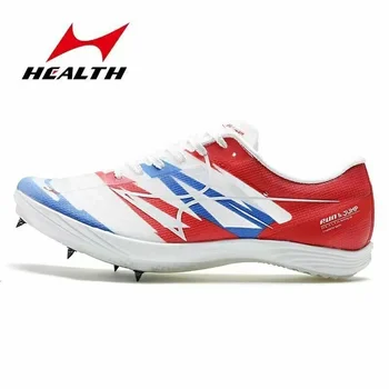  Универсальная обувь для спринта Health 818S На толстой подошве с шипами, Профессиональные кроссовки для соревнований по легкой атлетике, Бегу на длинные дистанции, прыжкам в длину