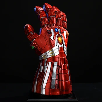  Мститель Железный Человек Танос Перчатки с драгоценными камнями Металлические Светодиодные фонари Украшения Модели Подарки Украшение рабочего стола Подарок